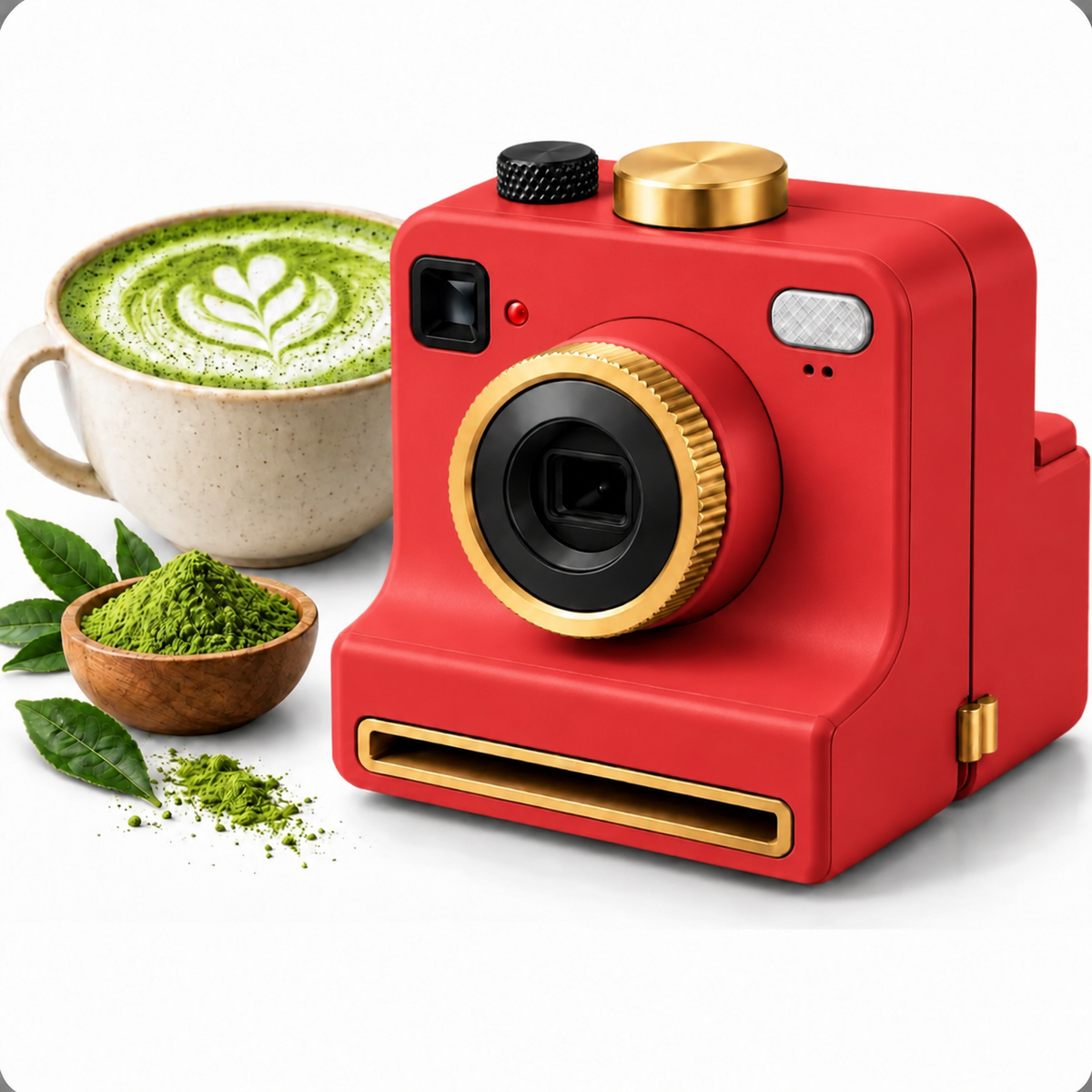 Cámara de matcha art · diseños en 1 clic