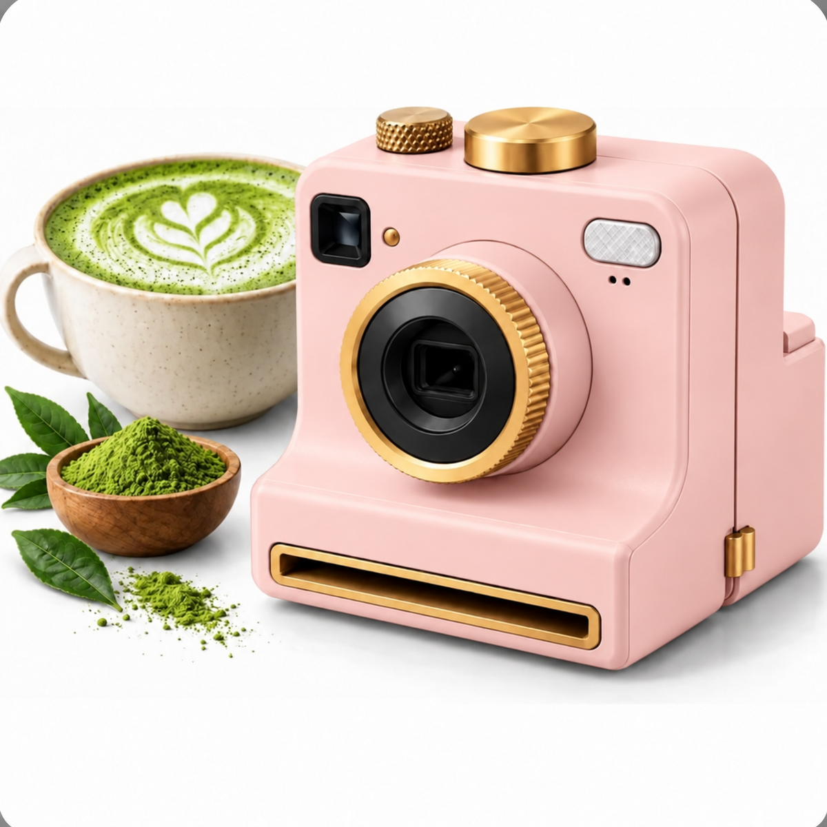 Cámara de matcha art · diseños en 1 clic