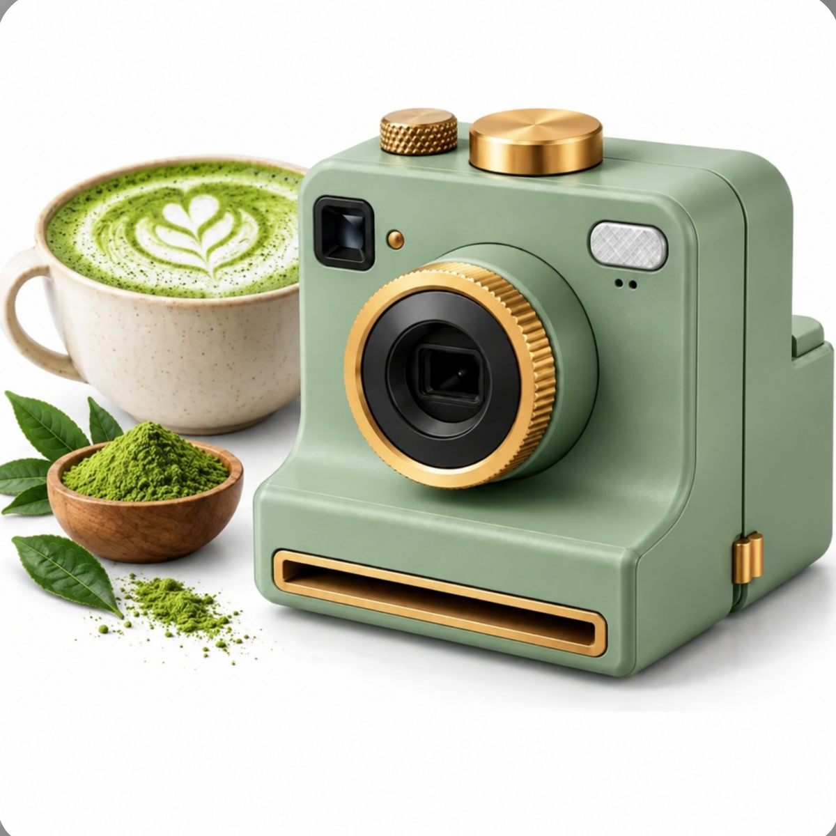 Cámara de matcha art · diseños en 1 clic