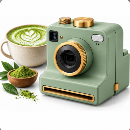 Cámara de matcha art · diseños en 1 clic