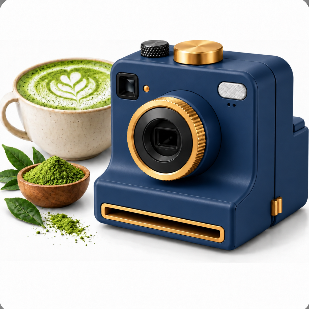Cámara de matcha art · diseños en 1 clic