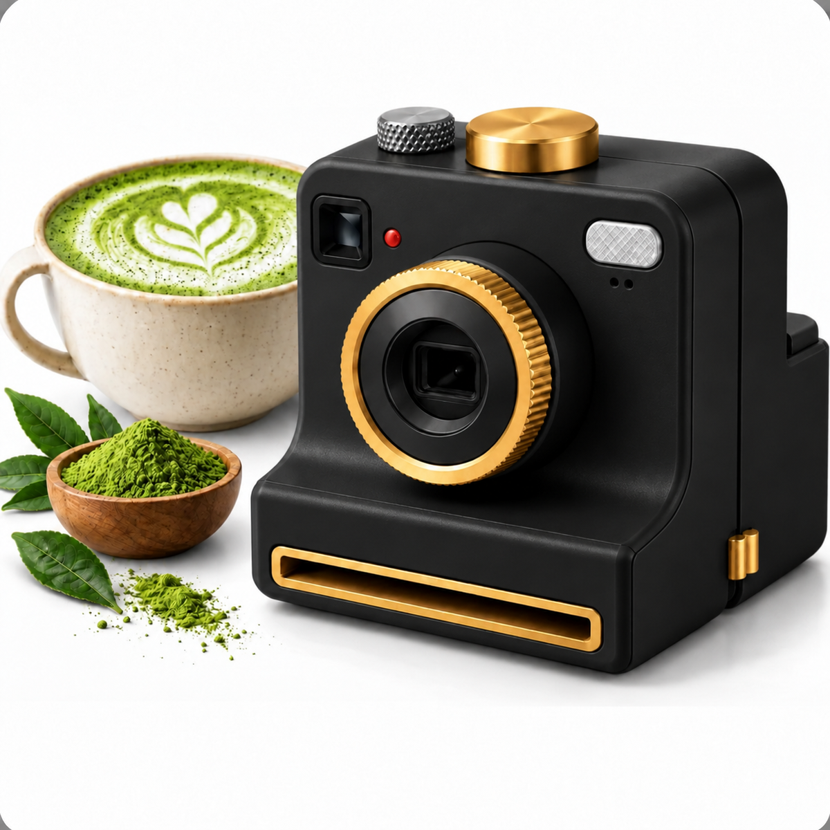 Cámara de matcha art · diseños en 1 clic