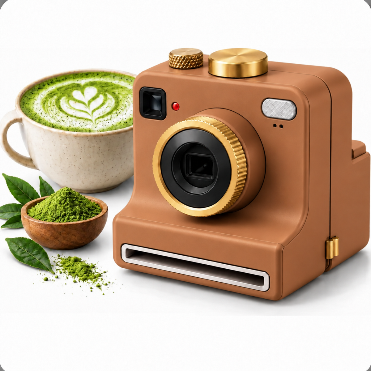 Cámara de matcha art · diseños en 1 clic