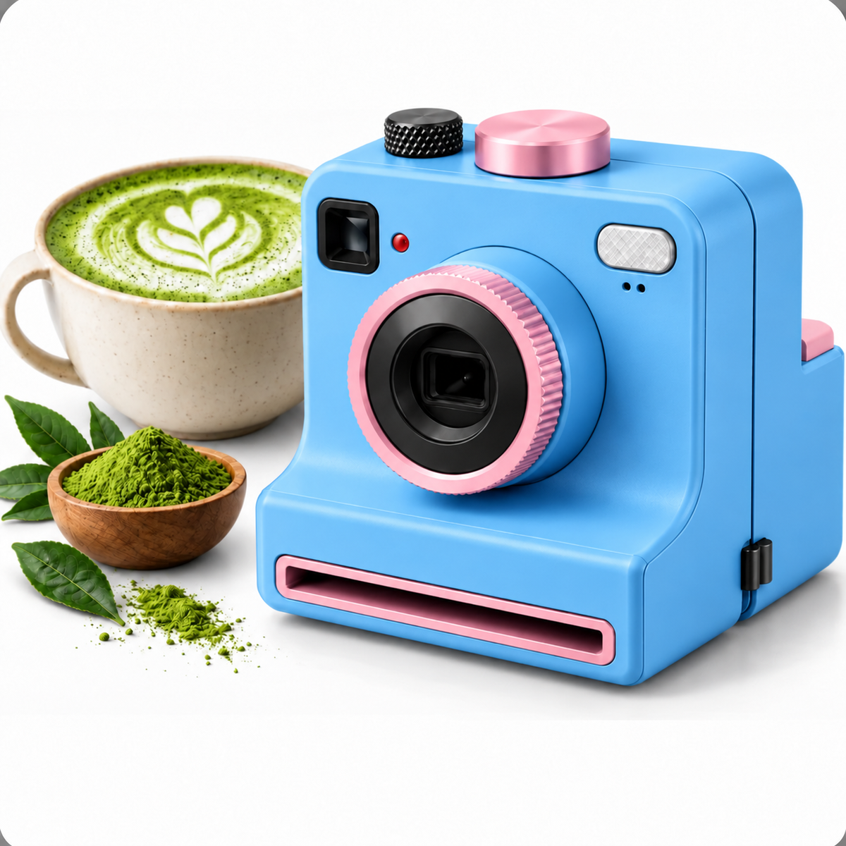 Cámara de matcha art · diseños en 1 clic