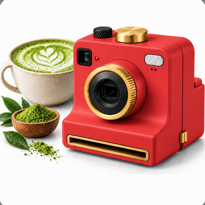 Cámara de matcha art · diseños en 1 clic